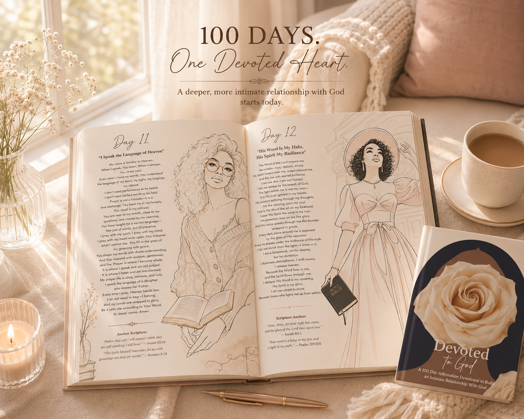 Devoted to God: A 100-Day Christian Affirmation Devotional for Women to Deepen Their Relationship with God, Renew Their Faith, and Rest in His Presence Daily Scripture-Based Affirmations for Spiritual Intimacy, Peace, and Identity in Christ