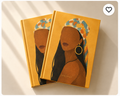 Writing Journal Hardcover Notebook With Black Woman Art