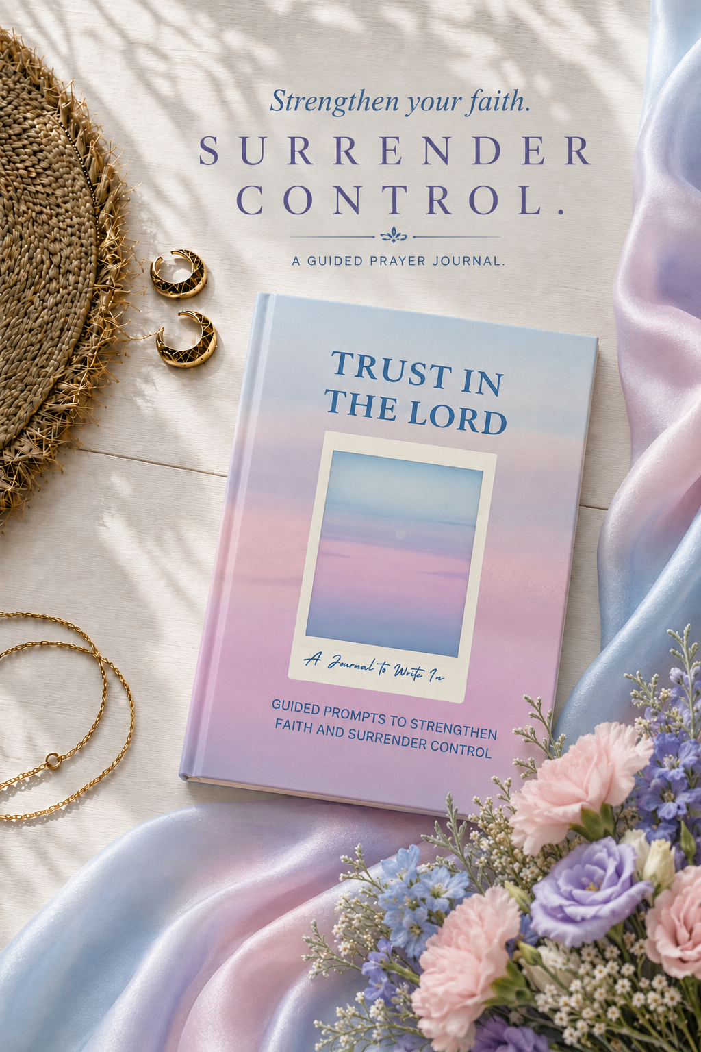 Trust in the Lord: A Christian Surrender Journal for Women  103 Guided Prompts to Let Go of Control, Stop Overthinking, Trust God’s Timing &amp; Find Peace in His Plan