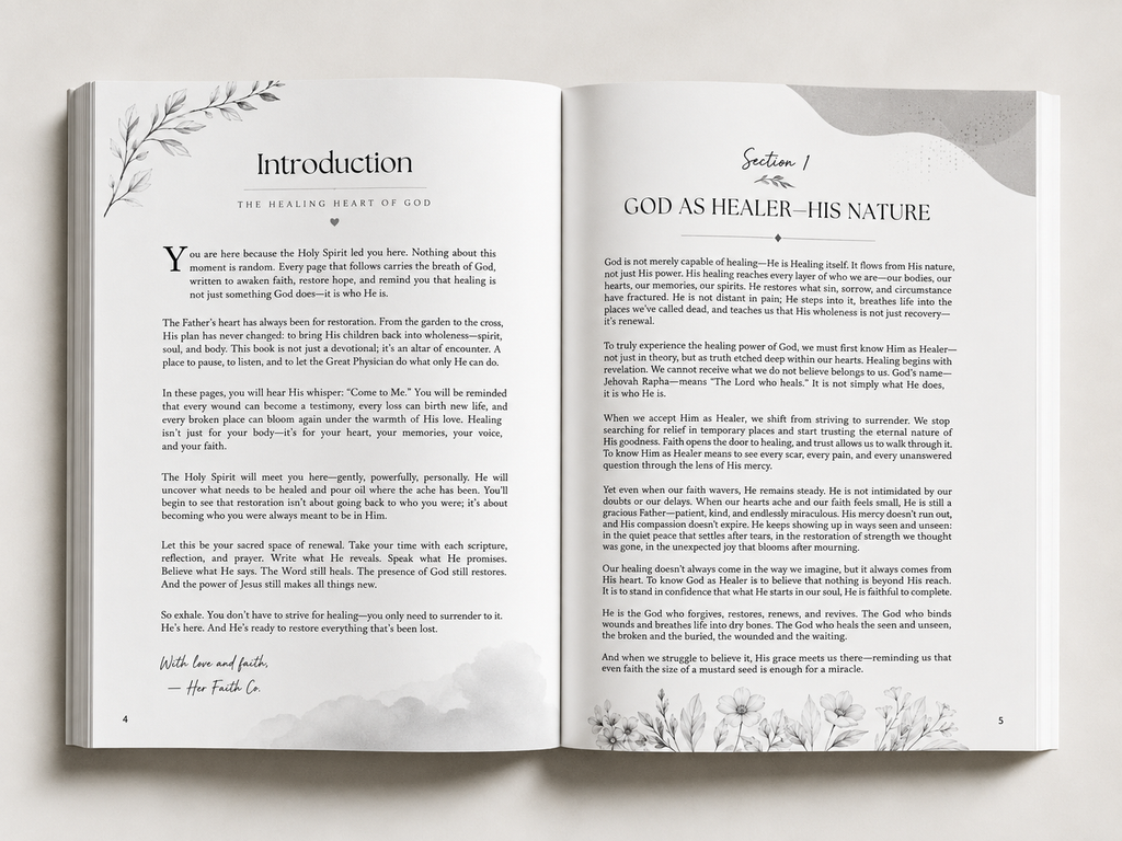 Healing in His Presence  A Christian Healing Scriptures Workbook & Bible Study Journal  A Guided Study of God’s Healing Power, Promises & Mercy to Build Faith Through Scripture, Prayer, Reflection & Writing