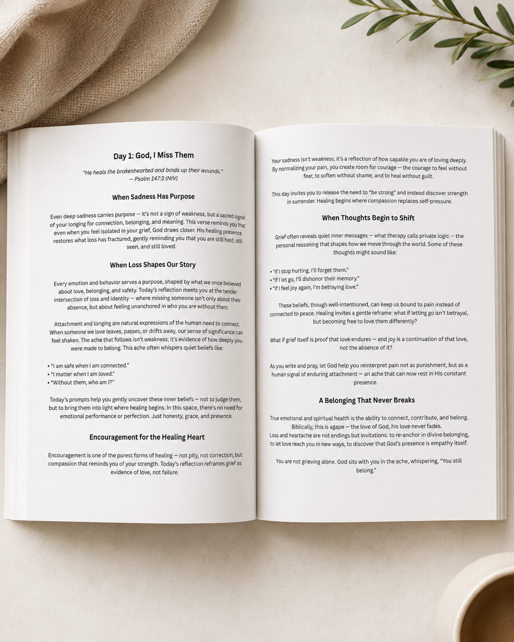 A Christian grief and heartbreak healing workbook for women with guided prompts, Scripture, prayer and reflection for processing loss, pain and life changes with God.